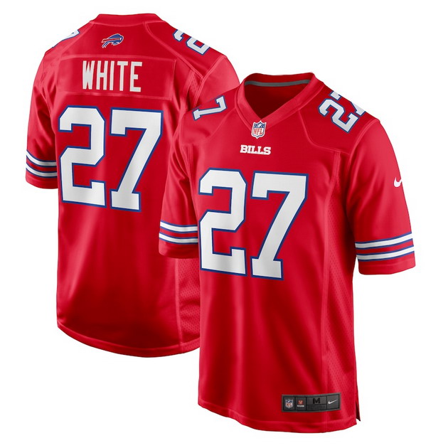 mens nike tredavious white red buffalo bills game player jersey